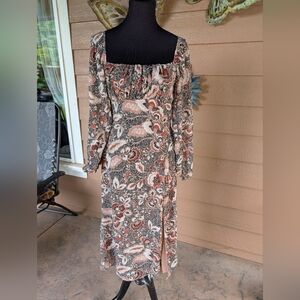 Dress Forum Paisley Long Sleeve Dress
